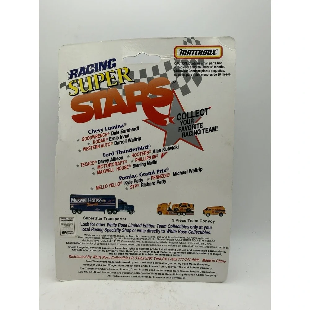 Vintage 1992 Matchbox Racing Super Stars Richard Petty #43 STP Pontiac NASCAR